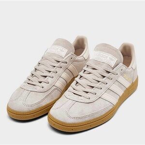 Adidas Beige Sneakers with Gum Sole